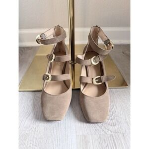 Crown Vintage Beige Suede Strappy